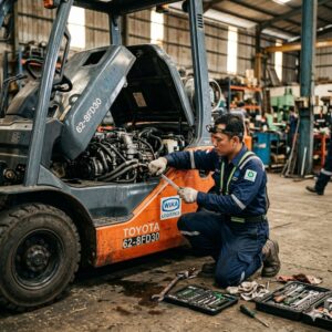 tanda forklift harus diservis